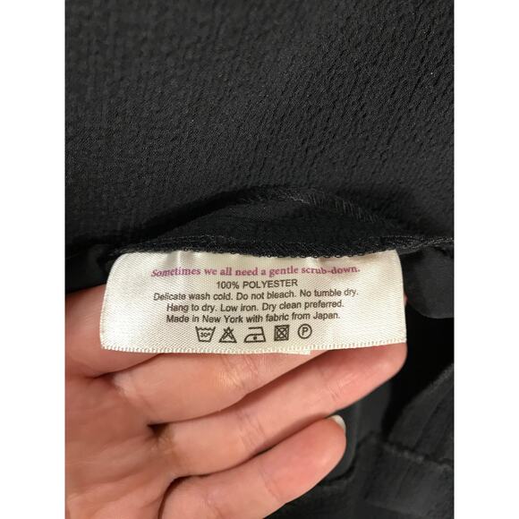 MM LaFleur NY Crepe Georgia Black Career Dress M Business Formal Office Simple - Picture 6 of 12